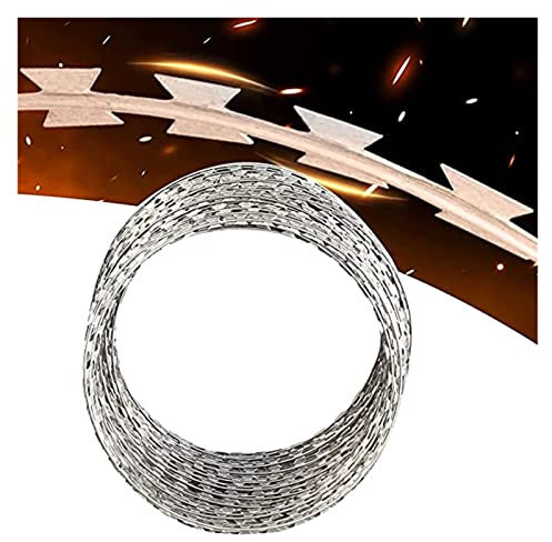 Fil di ferro spinato, Filo lama galvanizzato， Filo spinato for rasoio in acciaio zincato, recinzione a gabbia elicoidale a rete Rasoio antifurto anti-strisciamento Protezione utile for il giardino