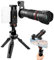 Andoer Obiettivo zoom 40x con treppiede, teleobiettivo telefonico, telescopio telefonico, obiettivo fotocamera telefono per escursioni, campeggio, osservazione degli animali, luna, sport, giochi,