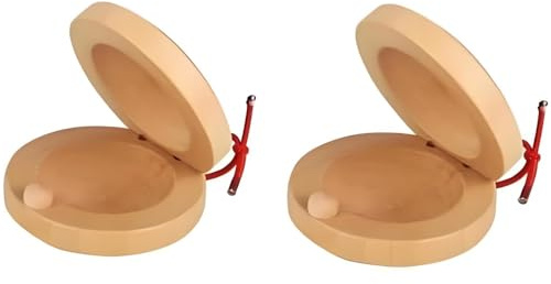 Kastagnette aus Holz, Schlaginstrument, 2 Stück, Hand-Finger-Kastagnetten, Holz-Kastagnetten, Klassenzimmer, DIY, Rhythmus, Musik, Musikinstrument