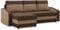 Mebligo - Ecksofa mit Schlaffunktion, Universelle Seite, Dunkelbraun + Braun (Mikro 20 + Mikro 48)