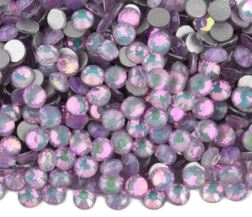 SS3-SS30 Rosa acceso Strass Non Hot Fix Cristalli Flatback Perline 3D Nail Art Strass Vetro C Unghie Non HotFix-Opale rosato-ss20-1440pz