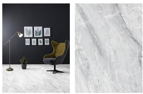 Premium Desing Klick Vinylboden Marmor Optik - 2.341m² Boden mit integrierte Trittschalldämmung 830 x 470 x 5 mm - | Fußbodenheizung geeignet | (2152 HEISIEK MARMOR, 2,341m²)