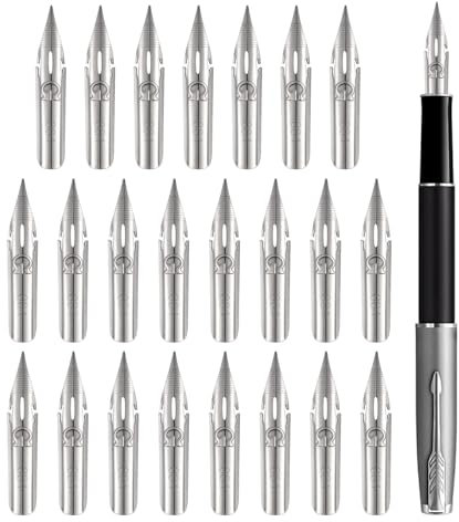 beinkmake 20Pcs Comic Pen G Model Nib Set Fountain Pen Nibs Replacement Stainless Steel Nibs Accessories for Writing Painting Signing Sketch Office Students Stationery