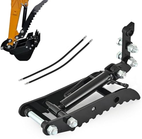 Pince hydraulique pour mini-pelles, kit d'accessoires pour petites pelles, pelle rétrocaveuse hydraulique robuste, pour ramasser les grumes, les roches et les débris,Threeholethumbclip