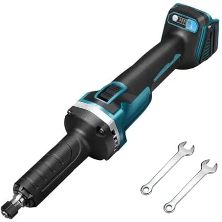 Akku Geradschleifer Kompatibel mit Makita 18V Batterie, Professional Multifunktionswerkzeug Brushless Stabschleifer mit 6mm Bohrfutter und 4 Variablen Geschwindigkeiten(Akku Nicht Enthalten)