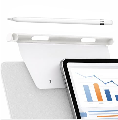 Menibeuty Pencil Stifthalter für Apple Pencil 2. Generation, Kompatibel Apple Pencil Halter Ipad Stift Hülle mit Smart Keyboard Folio und Anderen Magnetisch Hülle, Stylus-Stifthalter(Weiß)