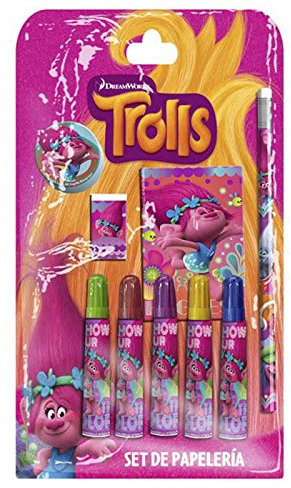 Trolls 0 Lot Papeleria True Colours 9pzs, 0 (8426842045382)