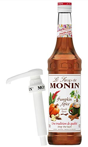 Monin Coffee Syrup in Pumpkin Spice 70cl Glass Bottle & 70cl Monin Pump Set