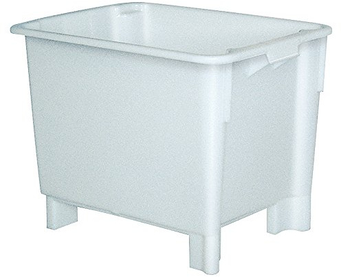 Drehstapelbehälter, LxBxH 800x600x600 mm, 170 Liter, weiß, lebensmittelecht