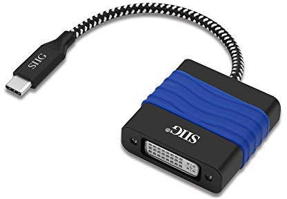 SIIG USB Type C to DVI Adapter - Thunderbolt 3 DisplayPort Alternate Mode Compatible for MacBook Pro, Google Chromebook Pixel, and More