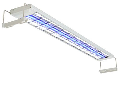 vidaXL LED Aquarium Lampe 80-90cm Alu IP67 Leuchte Aufsetzleuchte Klemmleuchte