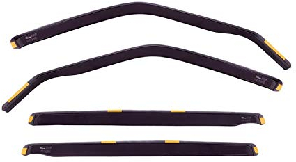 J&J AUTOMOTIVE | Windabweiser Passend Für RAV4 5-Türer 2000-2005, Heko Regenabweiser, Getönt, Set 4-Teilig, Vorne, Hinten, Aerodynamisch
