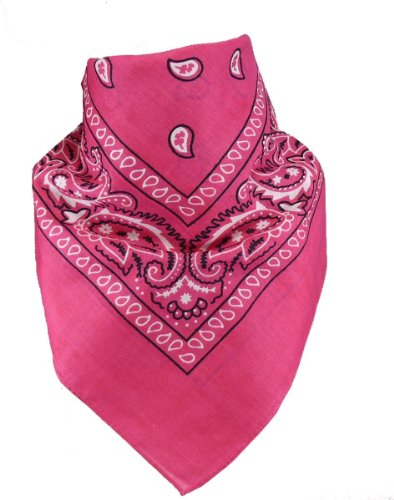 Harrys-Collection extra großes Bandana 100% Baumwolle! 70x70 cm, Größen:70x70, Farben:pink
