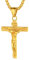 Richsteel INRI Jesus Kreuzkette aus Edelstahl jungenkette in Goldfarbe kreuzanhänger für Christian