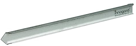 innogard 6022 – Erdanker für Rasenkante schmal – Galvalume Alu-Zink – Fixierstab 450 mm hoch, 1,5 mm stark