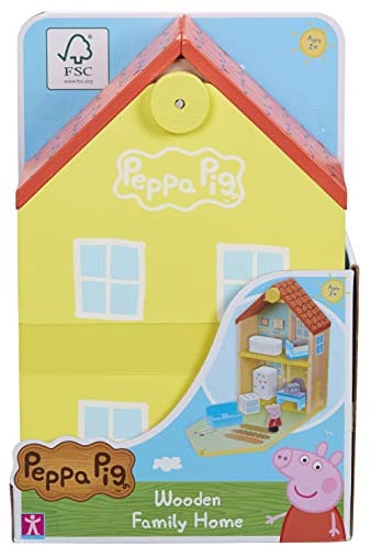 Peppa Pig Wooden Family Home, Sustainable FSC Certified Wooden Toy, Preschool Toy, Imaginative Play, Gift for 2-5 Year Old