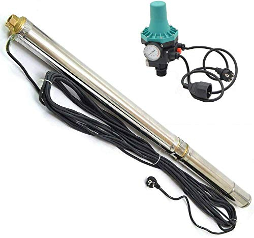 Weisbach TOP Tiefbrunnenpumpe Brunnenpumpe 550W 2,5 45 l/min Sandverträglich Pumpensteuerug PC-13