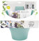 elho Corsica Vertical Forest 24 - Blumentopf Hängend für Balkon & Außen - 100% recyceltem Plastik - Ø 26.7 x H 29.7 cm - Grün/Mint