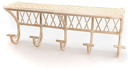 Amadeus Étagère Porte-Manteau en rotin 87x25x35, Moyen