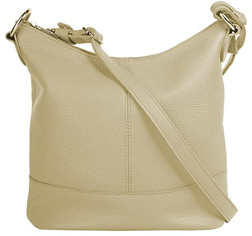 Cluty Umhängetasche echt Leder Damen | Made in Italy, Handtasche, Schultertasche, Crossbody Bag aus Leder | 021217
