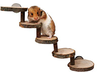 huihuijia Hamster Spielzeug Meerschweinchen KäFig Holz Hamster Kuscheltier Hamster ZubehöR Holz Laufrad Nager Hamsterfutter for Other Small Animals Eliminate Boredom 26cm