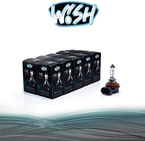 Wish® H8 LongLife PGJ19-1 12V 55W Halogen Glühbirnen Lampen Scheinwerferlampen E1 Prüfzeichen