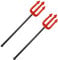 VEYLIN Halloween Devil's Fork, 2 Pack Plastic Devil Trident for Kids Halloween Devil Costume Accessories