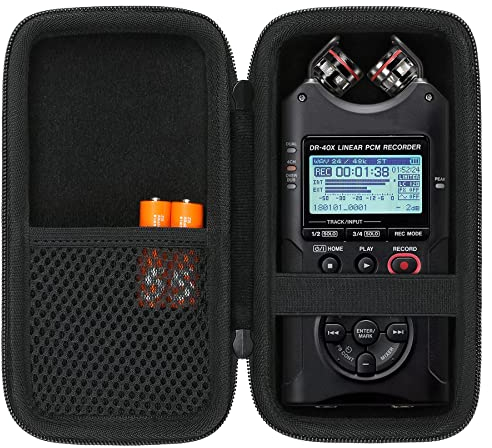 Aenllosi Hart Tasche Hülle für Tascam DR-40X Tragbarer Audio-Recorder(Nur Tasche)