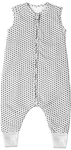 Sweety Fox Schlafsack mit füßen winter (2.5 tog) - 100% Bio-Baumwolle OEKO-TEX zertifizierte Schadstofffrei - Winterschlafsack mit füßen - Pijama (Grau, 100 cm)