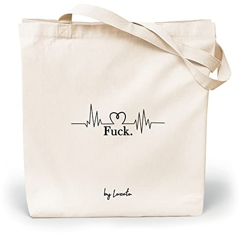 Loxato Canvas Tote Bag mit Spruch - Stoffbeutel Bedruckt Lustig - Einkaufstasche mit Motiv - Jutebeutel Bedruckt Lustig - Baumwolltasche Bedruckt - Jutebeutel Spruch