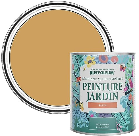 Rust-Oleum Yellow Mould-Resistant Garden Paint In Satin Finish - Dijon 750ml