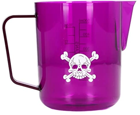 600 Ml Lila Milchaufschäumkrug Krug, Espresso-Dämpfkrüge, Milchaufschäumbecher Acryl-Kaffee-Milch-Latte-Aufschäumbecher Für Zuhause, Café, Halloween-Geschenke
