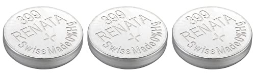 RENATA Lot de 3 Piles Bouton Silver Oxyde 399 / SR927W 0% Mercure
