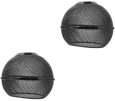 CAXUSD 2Pcs Hollowed Ball Shape Pendant Light Shade Iron Light Bulb Cover Decorative Lampshades for Pendant Lamps Replacement Hanging Light Covers for Home Lighting
