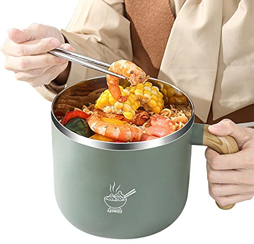 Raxove Stainless Steel Instant Noodle Bowl, Insulated Serving Bowl with Lid, Soup Bowl with Handle, for Noodle Salad Pasta, Speedy Ramen Cooker for Vegetables, Fruits