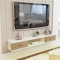 Meuble TV, Lowboard TV, Étagères Flottantes, Console Média TV Murale, 100/120/140/160Cm, Étagères Décodeur TV en Bois Flottant, Économise De l'espace Au Sol Et Facile À Nettoyer./100Cm B/B