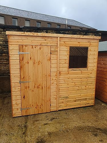 Pinelap Factory Seconds 8x6 Pent Roof Garden Shed Hut Fully T&G 12mm Tongue and Groove Wood