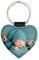 Porte clé cœur en Cuir personnalisé Photo – Impression Photo sur Porte-Clef cœur en Cuir synthétique – Porte Clef Cuir à Personnaliser - Cadeau Photo Homme ou Femme pour Noel, Anniversaire