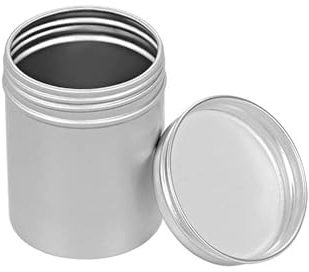 Recogwood 80 ml Aluminium-Blechgläser, runde Metalldosen, leere Aufbewahrungsbehälter, Kosmetikproben-Aufbewahrungsdose mit Schraubdeckel für DIY Handwerk, Pulver, Kerze