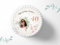Tortenaufleger Blumen personalisierbar mit Bild zum Geburtstag, ⌀20cm Zuckerbild, Foto für Torten, Fondant 3056G