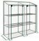 Outsunny Serre de Jardin PE avec étagères 3 Niveaux, Serre de Balcon, bâche renforcée 140 g/m², châssis en Acier, 2 Portes zippées enroulables, pour légumes Plantes Fleurs, 143 x 46 x 151 cm, Blanc