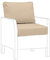 Sapphire Collection Outdoor Garden Rattan seat cushions Water Resistant Pad for Keter Allibert California Furniture Patio Chair Cushion Padding (2 Pc Cream Armchair)