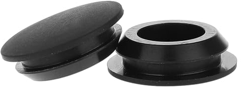 Lot de 5 cache-trous en silicone - Noir - 16 mm - Couvercle de tuyau - Couvercle de trou de verrouillage - Pour chaises, meubles, maison, cuisine