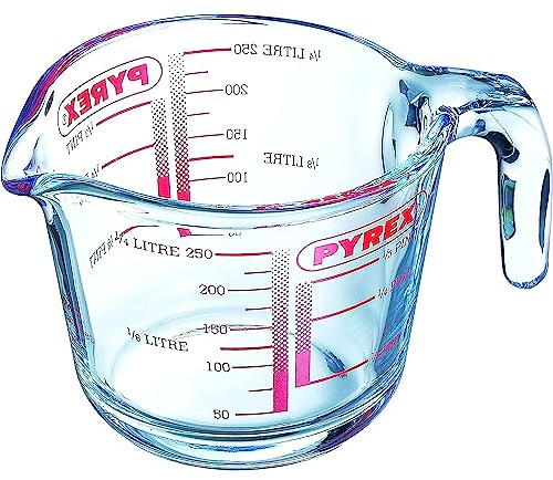 AMK® Measuring Jug 250ml Glass Measuring Jug Heavy Duty, 322212