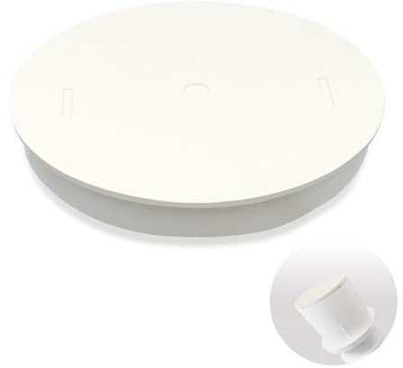 Muffenstopfen DN 100-110mm für Lüftungsrohr 100-110mm - Rohrabdeckung 100mm-110mm, Rohr Deckel, PVC rohr 100mm, abdeckkappe, lüftungsrohr abdeckung rohr 100mm, UV-beständiger ASA-Kunststoff (Off Weiß)