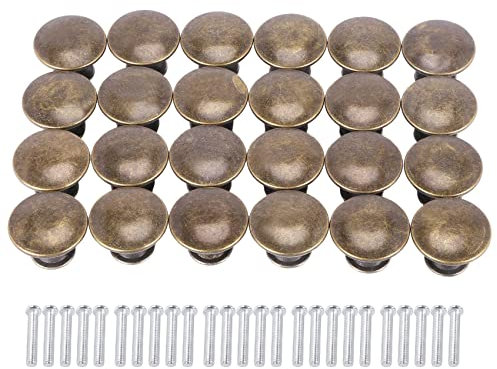 Yopeissn 25 Stücke Vintage Tür Schubladen Knöpfe 30Mm Küchen Schrank Schrank Griffe, für Kommode und Schrank, Alt Bronze
