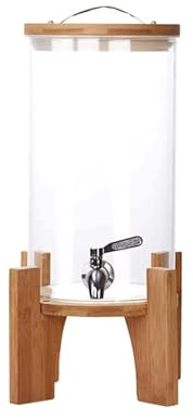 Dispensador de bebidas con grifo de acero inoxidable, dispensador de agua de vidrio de 2,5 l con soporte para grifo para restaurantes