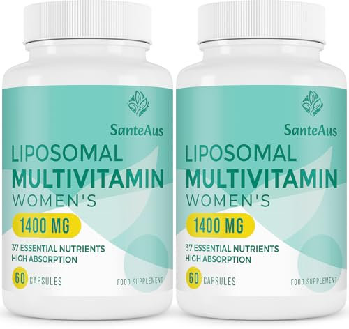 Liposomal Multivitamin for Women 50+ - Women's Daily Multivitamin with Iron, Vitamin A, C, D, E and B Complex - Immune Support, Hair & Skin Support, 120 Vegan Capsules,2 Pack