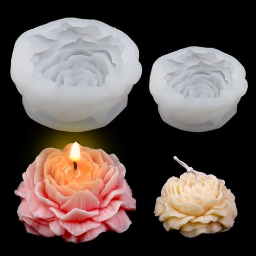 EPODA Kerzenform Blume, Silikonform Blumen, Epoxidharz Form Blumen, 3D Silikonform Kerzenformen Zum GießEn, Silikonformen Gießformen Blumen