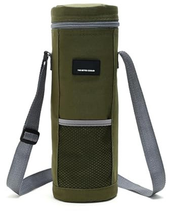 Hobngmuc Insulated Wine Cooler Bag, Single Wine Bottle Cooler with Shoulder Strap, 2L Portable Bottle Carrier for Travel Picnic, Foldable Liquor Carrier Bag for Hiking, Camping, Beach